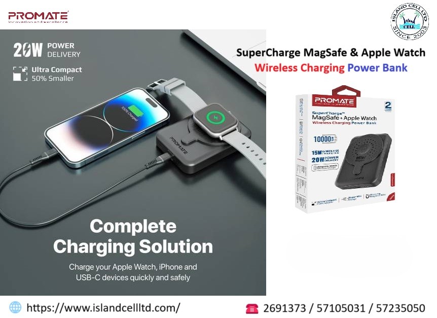Promate SuperCharge MagSafe & Apple Watch Wireless Charging